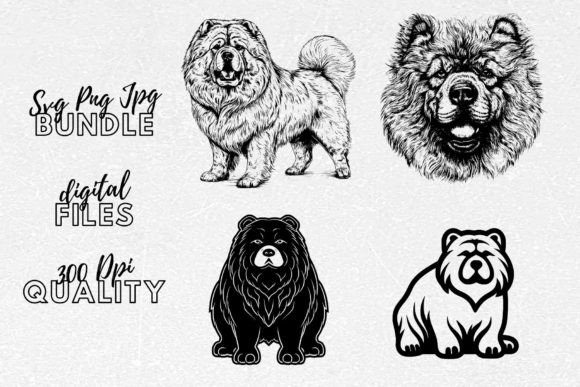 Chow Chow SVG - Cute Dog Clipart