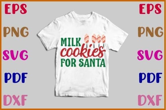 Milk Cookies for Santa Christmas SVG